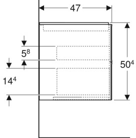 Тумба під раковину Geberit One 133,2x47 см ДСП чорний матовий 505.266.00.8