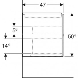 Тумба під раковину Geberit One 133,2x50,4x47 см ДСП дуб 505.266.00.5
