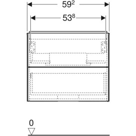 Тумба під раковину Geberit One 59,2x47 см ДСП чорний матовий 505.261.00.8