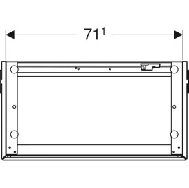 Тумба под раковину Geberit One 74,5x39,5 см с подсветкой МДФ белый глянцевый 500.381.01.1
