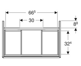 Тумба под раковину Geberit One 74x47 см ДСП черный матовый 505.262.00.8