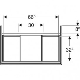 Тумба под раковину Geberit One 74x50,4x47 см ДСП лава матовый 505.262.00.3