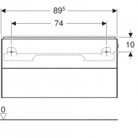 Тумба під раковину Geberit ONE підвісна 89,5 х39,5 см МДФ/натуральний шпон чорний горіх 500.385.00.1