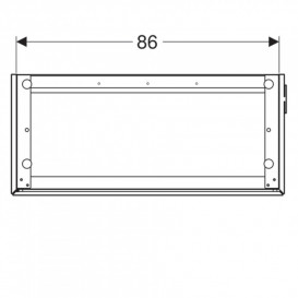 Тумба під раковину Geberit ONE підвісна 89,5 х39,5 см МДФ/натуральний шпон чорний горіх 500.385.00.1
