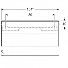 Тумба под раковину Geberit ONE подвесная 104,5х39,5 см МДФ/натуральный шпон черный орех 500.386.00.1