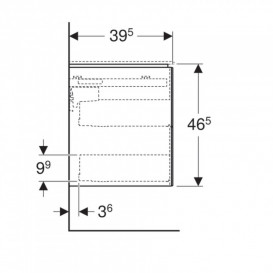 Тумба под раковину Geberit ONE подвесная 104,5х39,5 см МДФ/натуральный шпон черный орех 500.386.00.1