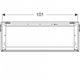 Тумба под раковину Geberit ONE подвесная 104,5х39,5 см МДФ/натуральный шпон черный орех 500.386.00.1