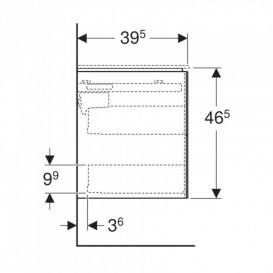 Тумба под раковину Geberit ONE подвесная 74,5х39,5 см МДФ/натуральный шпон черный орех 500.381.00.1