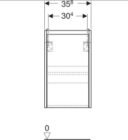 Тумба під мушлі Geberit Selnova Compact 35,8x22,5 см ДСП білий матовий 504.070.00.1