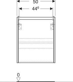 Тумба под раковину Geberit Selnova Compact 50x33,7 см ДСП песочно-серый матовый 504.073.DB.1