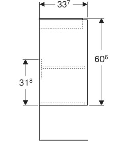 Тумба под раковину Geberit Selnova Compact 50x33,7 см ДСП дуб натуральный 504.073.PS.1