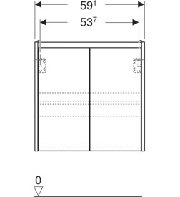 Тумба під раковину Geberit Selnova Compact 59,1x36,4 см ДСП пісочно-сірий матовий 504.075.DB.1