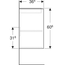 Тумба под раковину Geberit Selnova Compact 59,1x36,4 см ДСП лава матовая 504.075.JK.1
