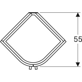 Тумба под раковину Geberit Selnova Compact 69x55 см ДСП белый матовый/белый глянцевый 501.486.00.1