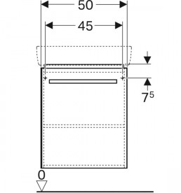 Тумба під раковину Geberit Selnova Compact 50х36,7 см МДФ світло-сірий 501.491.00.1