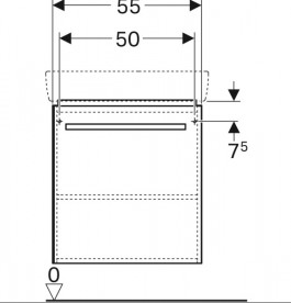 Тумба під раковину Geberit Selnova Compact 55х36,7 см МДФ світло-сірий 501.493.00.1