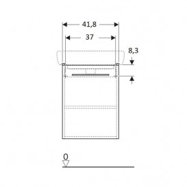 Тумба под раковину Geberit Selnova Square 41,8х38,6 см подвесная ДСП белый 500.177.01.1