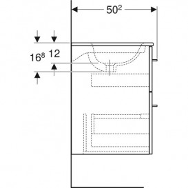 Тумба под раковину Geberit Selnova Square 58,8х50,2 см ДСП лава 501.205.00.1