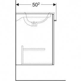 Тумба под раковину Geberit Selnova Square 53,8х50,2 см ДСП темный орех 501.218.00.1