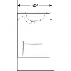 Тумба под раковину Geberit Selnova Square 78,8х50,2 см ДСП светлый орех 501.227.00.1