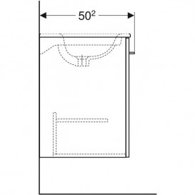 Тумба под раковину Geberit Selnova Square 98,8х50,2 см ДСП лава 501.229.00.1