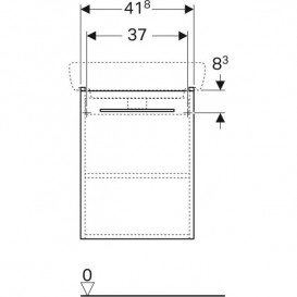 Тумба під раковину Geberit Selnova Square 41,8х38,6 см ДСП лава 501.394.JK.1