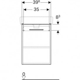 Тумба під раковину Geberit Selnova Square 39,6х22,6 см ДСП лава 501.395.JK.1