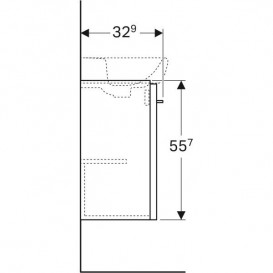 Тумба під раковину Geberit Selnova Square 37,6х32,9 см ДСП лава 501.396.JK.1