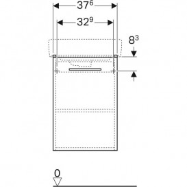 Тумба під раковину Geberit Selnova Square 37,6х32,9 см ДСП лава 501.396.JK.1