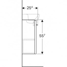 Тумба під раковину Geberit Selnova Square 30,3х25,4 см ДСП лава 501.397.JK.1