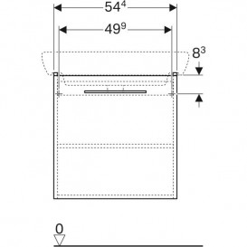 Тумба под раковину Geberit Selnova Square 54,4х44,6 см ДСП лава 501.398.JK.1