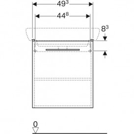 Тумба під раковину Geberit Selnova Square 49,3х42,6 см ДСП лава 501.399.JK.1