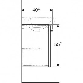 Тумба под раковину Geberit Selnova Square 46,4х40,6 см ДСП лава 501.411.JK.1