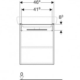 Тумба под раковину Geberit Selnova Square 46,4х40,6 см ДСП лава 501.411.JK.1