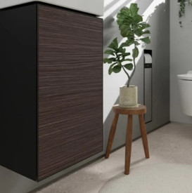 Тумба під раковину Hansgrohe Xevolos E 34х25 см петлі зліва сланцево-сірий матовий/темний дуб 54168730