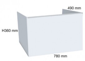 Тумба под раковину Hatria Canalgrande подвесная 78 см ДСП белый матовый/антрацит Y2AXZG