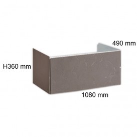 Тумба под раковину Hatria Daytime подвесная 108 см ДСП тортола 