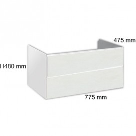 Тумба под раковину Hatria Le Fiabe подвесная 77.5 см ДСП белый 