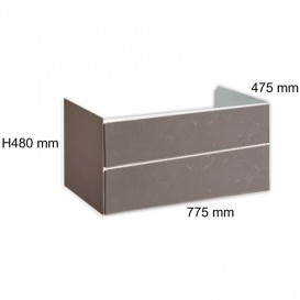 Тумба под раковину Hatria Le Fiabe подвесная 77.5 см ДСП тортола 