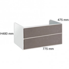 Тумба під раковину Hatria Le Fiabe підвісна 77.5 см ДСП білий/тортола 