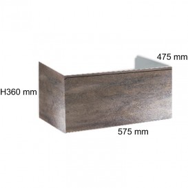 Тумба під раковину Hatria Le Fiabe підвісна 57.5 см ДСП сіро-коричневий 