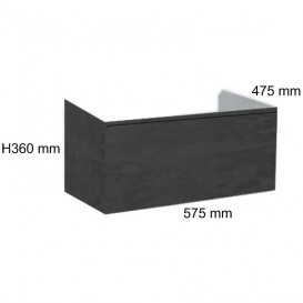 Тумба под раковину Hatria Le Fiabe подвесная 57.5 см ДСП антрацит 