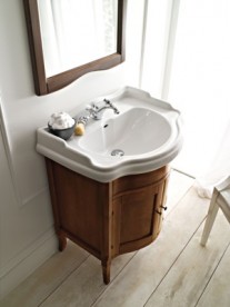 Тумба під раковину Kerasan Retro 69 см масив дерева горіх 735140