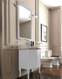 Тумба під раковину Kerasan Retro 73 см масив дерева білий матовий 734930