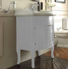 Тумба під раковину Kerasan Retro 73 см масив дерева білий матовий 734930