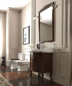 Тумба під раковину Kerasan Retro 73 см масив дерева горіх 734940