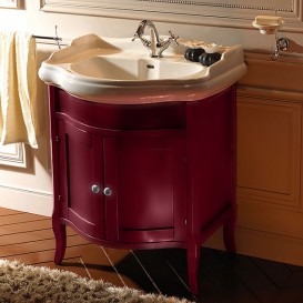 Тумба під раковину Kerasan Retro 73 см масив дерева бордо 734953