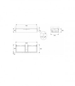 Тумба под раковину Kolo Life 120 белый 89461000