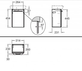Тумба под раковину Kolo Life 30 серый глянец 89463000
