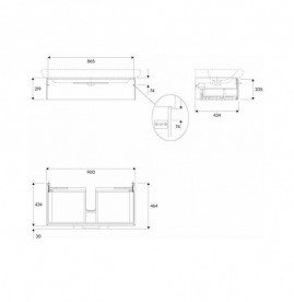 Тумба під раковину Kolo Life 90 білий глянець 89459000